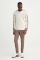 Памучна блуза с дълги ръкави adidas Originals 3-Stripes JN7022 бежов SS25