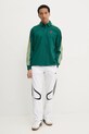 Бавовняний лонгслів adidas Originals Rugby polo JC9915 зелений SS25