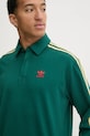 adidas Originals longsleeve din bumbac Rugby polo verde JC9915