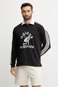 Tričko s dlhým rukávom adidas Originals RUGBY relaxed čierna JD1091