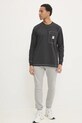 adidas Originals longsleeve din bumbac Wabash JP4479 negru SS25
