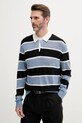 Vlněný svetr Armani Exchange propínací modrá XM000683.AF12929