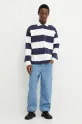 A.P.C. longsleeve din bumbac polo riley COGFS.H26290 bleumarin SS25