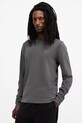 AllSaints longsleeve din bumbac BRACE uni gri M033JB