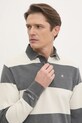 Hackett London longsleeve din bumbac gri HM570840