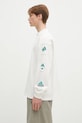adidas Originals top a maniche lunghe in cotone Equipment GFX Tee Longsleeve JN4846 bianco SS25