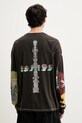 Одяг Бавовняний лонгслів Diesel T-BOXT-LS-R4 T-SHIRT A16216.0DRAM коричневий