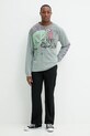 Diesel longsleeve din bumbac T-BOXT-LS-R12 T-SHIRT A17641.0SLBT gri SS25