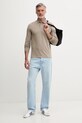 EA7 Emporio Armani longsleeve męski bawełniany z elastanem PJVQZ.8NPF15 beżowy SS26
