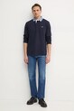 Gant longsleeve din bumbac 2004082 bleumarin SS25