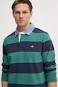 Gant longsleeve din bumbac verde 2004083