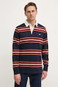 Gant longsleeve din bumbac cu modele bleumarin 2044007