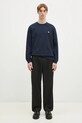 Carhartt WIP longsleeve din bumbac Longsleeve Chase bleumarin I026392.2MZXX