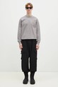 Bavlněné tričko s dlouhým rukávem Carhartt WIP Longsleeve American Script I029955.2LRXX šedá