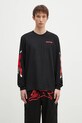 Бавовняний лонгслів ICECREAM Running Dog Longsleeve бавовна чорний IC24486