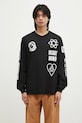 Îmbrăcăminte Billionaire Boys Club longsleeve din bumbac Multi Print Longsleeve B24456 negru