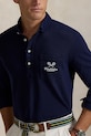 Βαμβακερή μπλούζα με μακριά μανίκια Polo Ralph Lauren Wimbledon Collection σκούρο μπλε 710970484