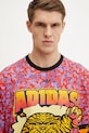 Bavlnené tričko s dlhým rukávom adidas Originals GRAPHIC LS TEE JX1702 fialová
