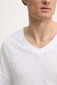 American Vintage longsleeve din bumbac MSON02FGE25 alb