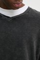 American Vintage longsleeve bawełniany MSON02FGE25 szary