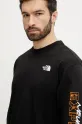 The North Face longsleeve bawełniany TNF X NSE czarny NF0A8C3ZJK31