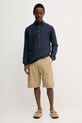 BARENA VENEZIA longsleeve din in Camicia Pavan S CAU5071.3144 bleumarin SS25