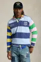 Polo Ralph Lauren longsleeve bawełniany wzorzyste granatowy 710964972