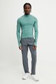 Oakley longsleeve treningowy T-shirt do pływania FOA406861 turkusowy SS25