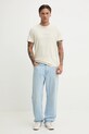 Hollister Co. t-shirt bawełniany KI323.5134.101 beżowy SS25