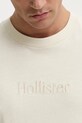Hollister Co. tricou din bumbac KI323.5134.101 bej