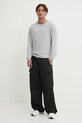 Hollister Co. longsleeve din bumbac KI324.5127.122 gri SS25