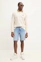 Бавовняний лонгслів Tommy Jeans DM0DM20913 бежевий SS25