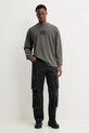 Vans longsleeve din bumbac VN000M2ZBLK1 gri SS25