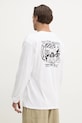 Дрехи Памучна блуза с дълги ръкави Vans VN000M41WHT1 бял