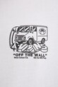 Bombažna majica z dolgimi rokavi Vans VN000M41WHT1 bela