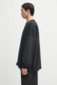 Pamučna majica dugih rukava RHUDE Cross Logo RHPS25TT12012 crna SS25