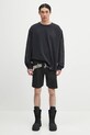 Pamučna majica dugih rukava RHUDE Cross Logo RHPS25TT12012 crna