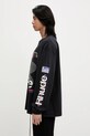 RHUDE longsleeve bawełniany Petrol Patch RHSS25TT15012 czarny SS25