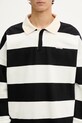 RHUDE longsleeve bawełniany Striped Pique beżowy RHSS25PO03012