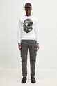 A Bathing Ape top a maniche lunghe in cotone 1St Camo Big Ape Head bianco 1K80111018