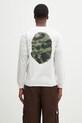 Odzież A Bathing Ape longsleeve bawełniany 1St Camo Big Ape Head 1K80111018 szary