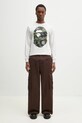 A Bathing Ape longsleeve bawełniany 1St Camo Big Ape Head 1K80111018 szary