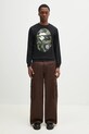 A Bathing Ape longsleeve bawełniany 1St Camo Big Ape Head 1K80111018 czarny