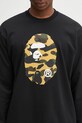 Памучна блуза с дълги ръкави A Bathing Ape 1St Camo Ape Head черен 1L30111308