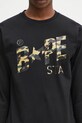 Pamučna majica dugih rukava A Bathing Ape 1St Camo Bape STA crna 1L30111016
