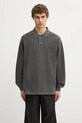 Carhartt WIP longsleeve din bumbac L/S Morrison Rugby Shirt uni gri I034568.89PG