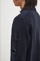 C.P. Company maglione in cotone blu navy 18CMKN070A005687G
