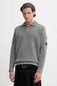 C.P. Company sweter bawełniany bawełna szary 18CMKN070A005687G