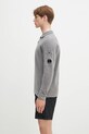 Βαμβακερό πουλόβερ C.P. Company 18CMKN070A005687G γκρί SS25
