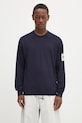 C.P. Company pulover de bumbac subtiri bleumarin 18CMKN195A110330A